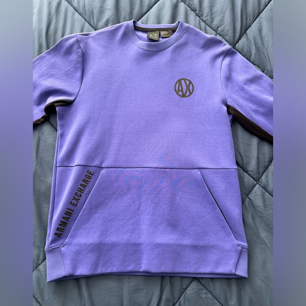Armani Exchange purple Logo Sweatshirt